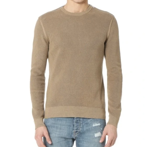 The Kooples Other - The Kooples Mens Sz S Camel Zip Shoulder Knit Sweater (285)